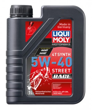 LiquiMoly 5W-40 Motorbike 4T Synth Street Race (1L) синт.масло моторн.!д/мотоц A 2592 LIQUI MOLY