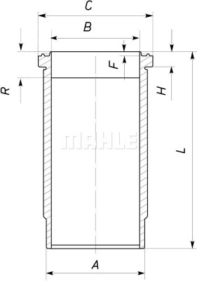 Гильза цилиндра d130.175 Volvo дв. TD120/121/122 F(USA)/FL/FH 037 WN 30 01 MAHLE KNECHT