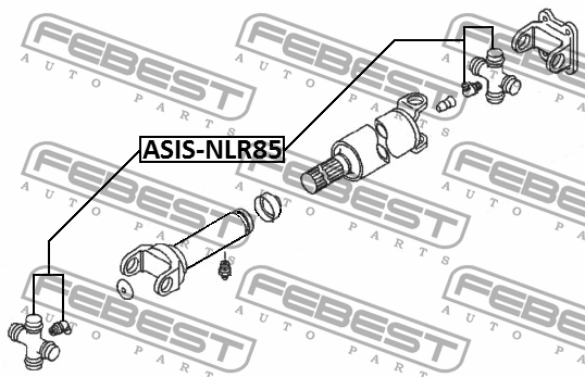 Крестовина карданного вала 33X103 ISUZU ELF 2008- ASIS-NLR85 ASIS-NLR85 FEBEST