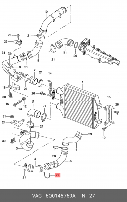 кольцо стопорное!\ VW Transporter T5 03-15 6Q0 145 769 A VAG