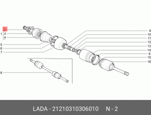 Кольцо ВАЗ-2121,21213 шарнира привода грязезащитное АвтоВАЗ 21210-3103060-10 LADA VAZ