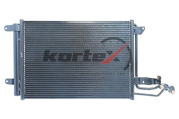 Радиатор кондиционера AUDI/VW/SKODA A3/GOLF 5/JETTA 3/OCTAVIA с ресивером KRD200 KRD2004 KORTEX