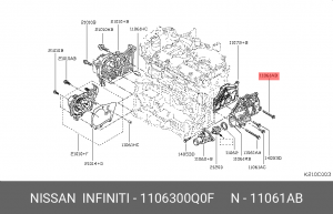 1106300Q0F БОЛТ, ШЕСТИГРАННАЯ Г 11063-00Q0F NISSAN