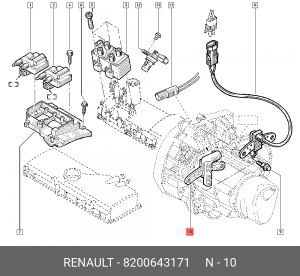 Датчик положения коленвала RENAULT Logan,Sandero OE 8200643171 RENAULT