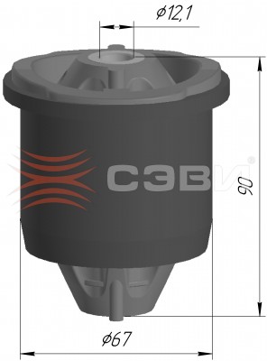 Шарнир рычага Лада Ларгус, RENAULT:DUSTER (10-), LOGAN I (04-), SANDERO балки за 1208-4054 SEVI