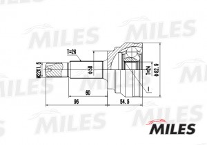 ШРУС наружный TOYOTA COROLLA 1.8 02- (GKN 305453) GA10028 GA10028 MILES