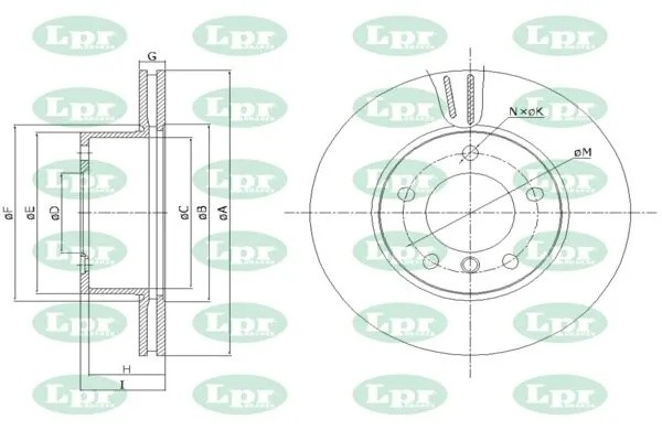 Диск тормозной B2013V B2013V LPR
