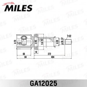 ШРУС внутренний правый FORD FIESTA/FUSION (CBK) 2001-2008 GA12025 GA12025 MILES