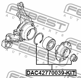 Подшипник ступичный задний RENAULT DUSTER DAC42770039-KIT DAC42770039-KIT FEBEST