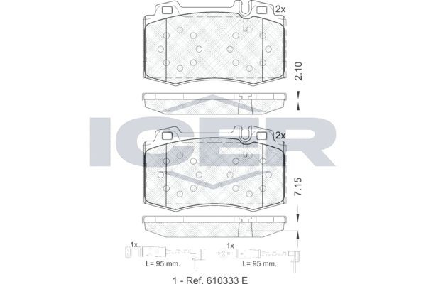 181389-203 колодки дисковые передние !\ MB W220/W211 02># 181389203 ICER