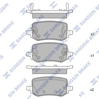 Тормозная колодка SP4411 SP4411 SANGSIN