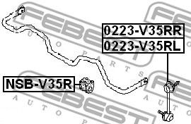 Тяга стабилизатора 0223-V35RR 0223-V35RR FEBEST