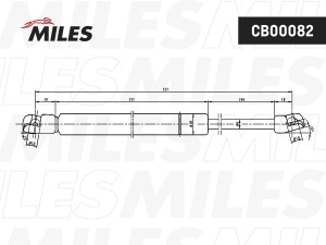Упор газовый HYUNDAI/KIA 81770-M0000 CB00082  CB00082 CB00082 MILES