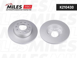 Диск тормозной задний (серия PRO с антикоррозионным покрытием) D256мм. AUDI A3/S K210430 MILES