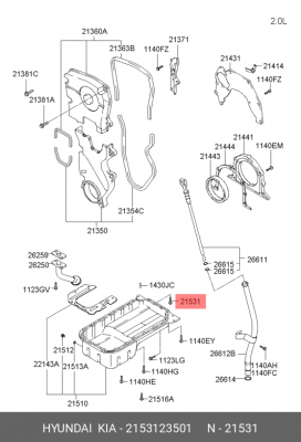 Болт HYUNDAI KIA крепления OE 2153123501 HYUNDAI KIA
