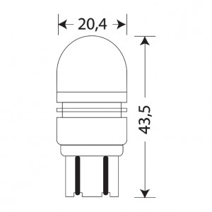 Лампа светодиодная сигнальная W21/5W 12V W3x16q Super White цена за комплект 12T20/5/BLK11/2BL MAYAK