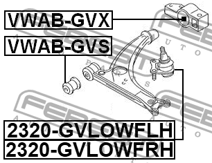 Сайлентблок VWAB-GVX VWAB-GVX FEBEST