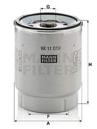 Заменен на WK11019/1z Фильтр топливный WK11019Z WK 11 019 Z MANN FILTER