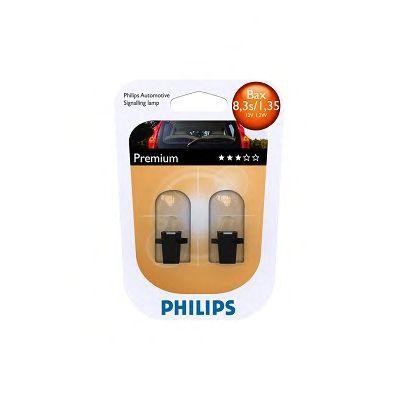 Лампа 12V 1.2W BAX8.3s черный патрон блистер (2шт.) PHILIPS 12597B2 PHILIPS