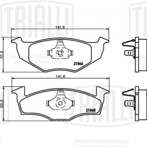 Колодки торм. Skoda Fabia (99-) диск. перед. т/с Akebono (PF 4375) PF4375 TRIALLI