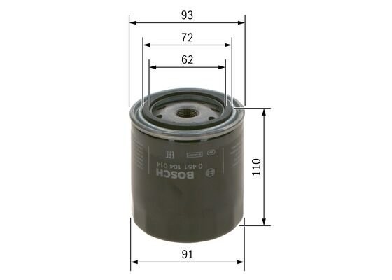 Фильтр масляный LAND ROVER Range Rover (94-02) (4.0/4.6) BOSCH 0 451 104 014 BOSCH