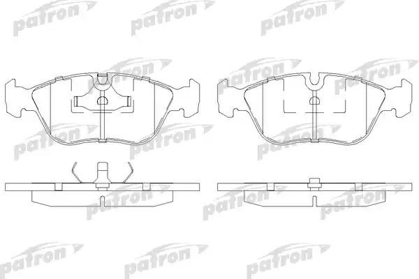 Колодки тормозные VOLVO S70, V70, C70 передние (4шт.) PATRON PBP1285 PATRON