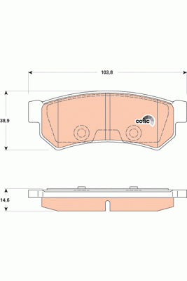 Колодки задние CHEVROLET LACETTI GDB4178 GDB4178 TRW