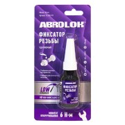 Фиксатор резьбы "ABRO" MASTERS (10 мл) (фиолетовый, удаляемый) TL010PU ABRO