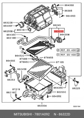 МОТОР ПРИВОДА ЗАСЛОНКИ NA4 - 7801A092 7801A092 MITSUBISHI