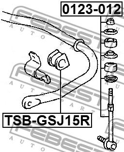 Тяга стабилизатора задняя TOYOTA LAND CRUISER PRADO 120 2002-2009 0123-012 0123-012 FEBEST