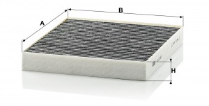 Фильтр салонный угольный CUK2252 CUK2252 MANN FILTER