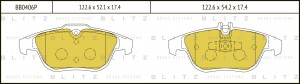Колодки тормозные дисковые задние MERCEDES W204/S204 07- BB0406P BB0406P BLITZ