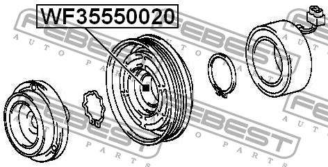 Подшипник кондиционера 35X55X20 WF35550020 FEBEST