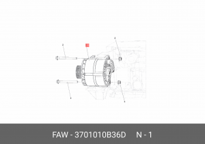 Генератор FAW J6 OE 3701010B36D FAW