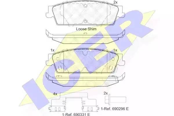 182139 колодки дисковые задние!\ Cadillac Escalade, Chevrolet Avalanche/Silverad 182139 ICER