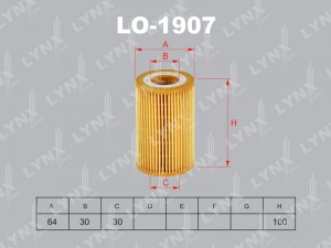 Фильтр масляный MERCEDES C,E,S,ML,G,Sprinter (M112,M113) LAND ROVER Range Rover  LO-1907 LYNXAUTO