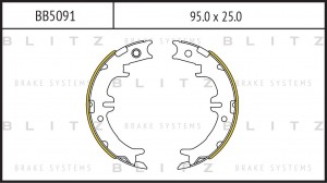 Колодки тормозные барабанные LEXUS GS/IS/LS/SC 93- BB5091 BB5091 BLITZ