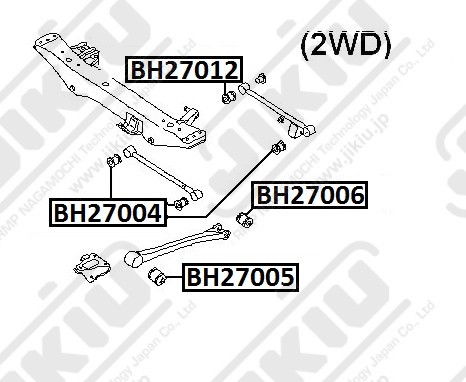 Сайлентблок  SUBARU Impreza Jul 92 Jun 1 BH27012 BH27012 JIKIU