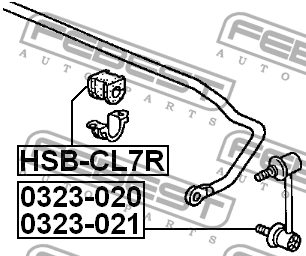 втулка стабилизатора заднего!\ Honda Accord 2.0-2.4/2.2CTDi 03> HSB-CL7R FEBEST