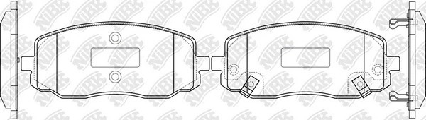 Колодки тормозные KIA Picanto передние (4шт.) NIBK PN0438 NIBK