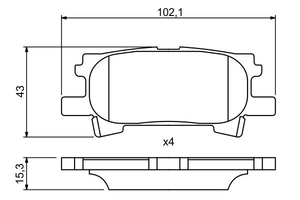 0 986 494 224 колодки дисковые задн.! Lexus RX 300 03> 0 986 494 224 BOSCH
