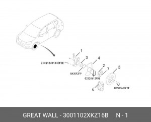 Кулак поворотный HAVAL F7 (19-) передний правый OE 3001102XKZ16B GREAT WALL