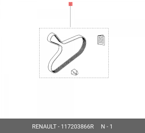 RENAULT SANDERO (2014>) ELAST / + уст.к-кт 117203866R RENAULT