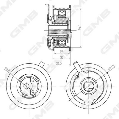 Ролик натяжителя ремня ГРМ GTB0270 GTB0270 GMB
