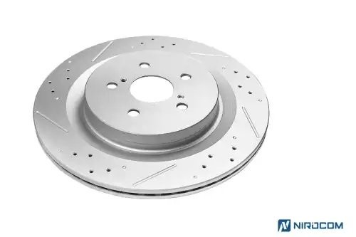 Задний тормозной диск Evolution с перфорацией и насечками, в покрытии GEOMET CBR3547 POWERSTOP
