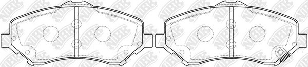 Колодки тормозные FIAT Freemont (11-) передние (4шт.) NIBK PN0496 NIBK