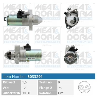 Стартер HONDA Accord (03-) MEAT&DORIA 5033291 MEAT DORIA