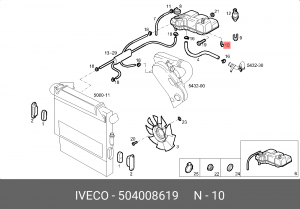 датчик уровня охлаждающей жидкости!\Iveco Daily 2000 2.8 504008619 IVECO