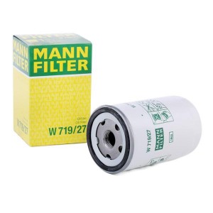 Фильтр масляный FORD Focus,Fiesta,Transit D76ммхH123ммx1bar MANN W719/27 MANN FILTER