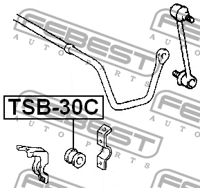 Втулка заднего стабилизатора D17  2шт TSB-30C FEBEST